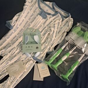 Cloud Island Blue and White Baby Set